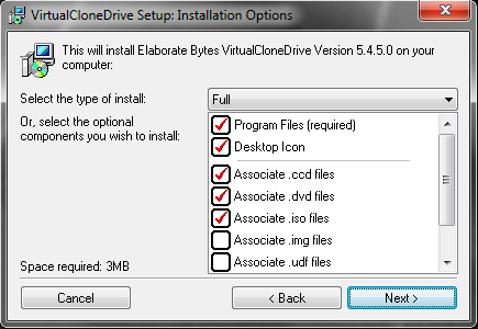 Associating ISO files with Clone Drive